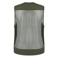 thumbnail image 4 of WREESH Mens Cargo Vest Jacket Quick Drying Hiking Vest Breathable Mesh Work Vest Fishing Vests with Multi Pockets Olive Green C, 4 of 5