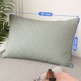 thumbnail image 6 of Goose Down Pillows, Bed Sleeping Hotel Collection Pillows Set of 2 Queen Size, 100% Organic Cotton Fabric, Breathable and Skin-Friendly for Back, Stomach or Side Sleepers (Gray, 20"x28"), 6 of 8