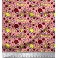 thumbnail image 1 of Soimoi Rayon Crepe Fabric Bottle & Wine Glass Bar Print Sewing Fabric Yard 46 Inch Wide, 1 of 3