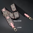 thumbnail image 2 of Lady Colorful Fabric Crossbody Parts Women Adjustable Ornament Messenger Bags Wide Belt Handbag Chain Shoulder trap Bag Strap Bag Accessories BLACK, 2 of 8