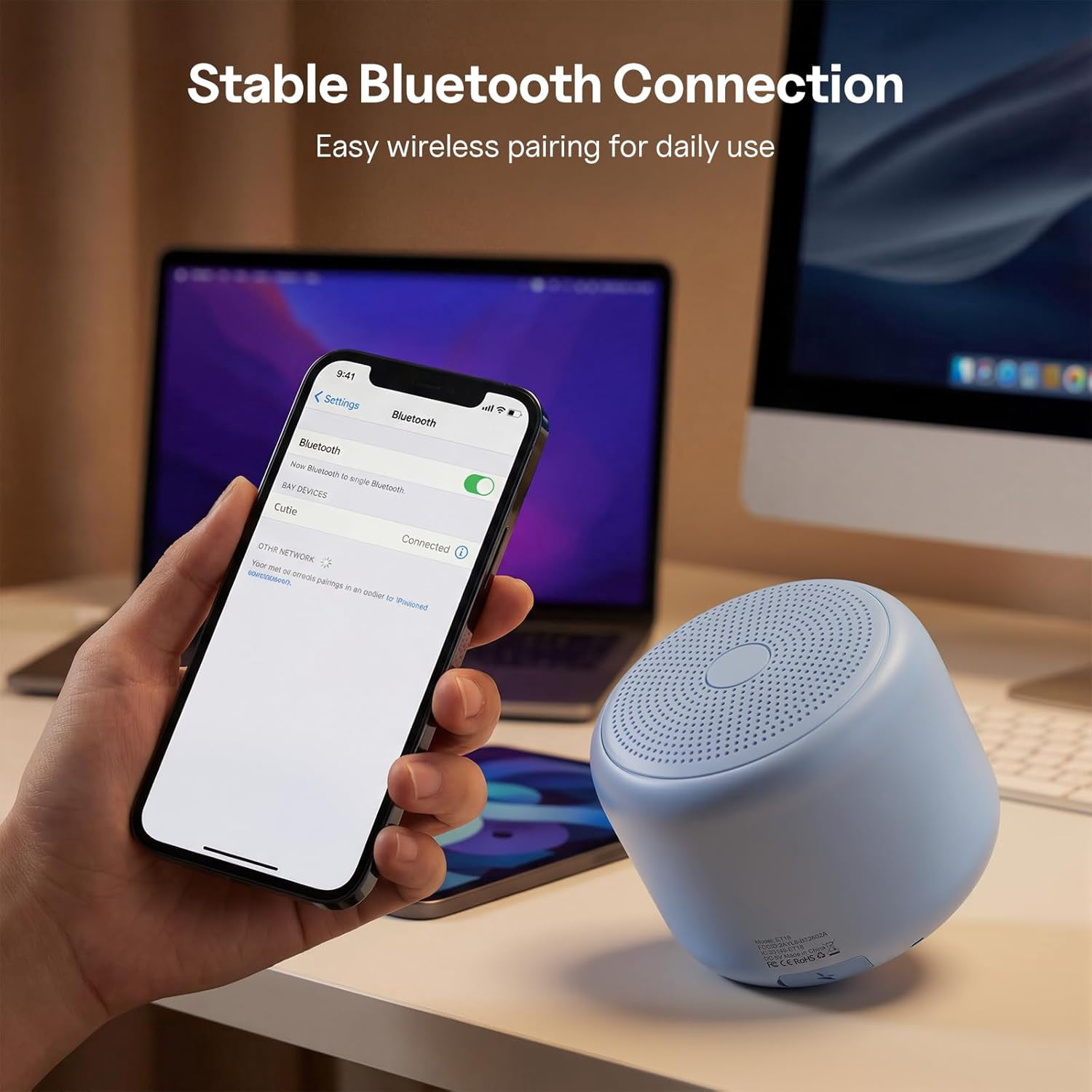 Portable Bluetooth Speaker,IPX5 Waterproof Wireless Speaker with Bluetooth 5.0,20H Playtime,Built-in Mic Mini Speaker for Outdoor/Party/Beach/Travel/Gifts,Blue