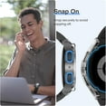 thumbnail image 6 of XIHAMA 2Pack Compatible for Galaxy Watch 7 2024 Screen Protector Case 44mm Accessories, Protective Face Cover for 44 mm, Hard Bumper Built-in Tempered Glass Film for Women Men, 6 of 7