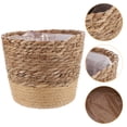 thumbnail image 2 of Woven Seagrass Planter Basket Flower Pot Storage Container Handcrafted 2pcs, 2 of 9