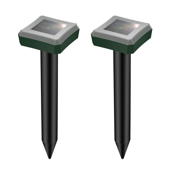 Billuyoard Repelente de ratones ultrasónico con energía Solar, 1/2/4 Uds., para exteriores, patio, jardín, topo, plagas, roedores, repelente de plagas, Repelente de insectos y plagas 2 piezas Billuyoard HA006414-02B