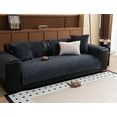 thumbnail image 3 of XmhyTop-A 1 Piece 90*90cm Blue Furry Couch Cover - Plush Sofa Slipcover, Non-slip Sectional Couch Cover, Pet Furniture Protector, Furry Fluffy Sofa Slipcovers, 3 of 5