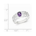 thumbnail image 2 of Sterling Silver Purple Cubic Zirconia Oval Ring - Size 8, 2 of 2