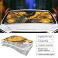 thumbnail image 3 of Yiaed Elegant Gold Leaf Peacock Print Car Windshield Sunshade Front Auto Car Front Window Sun Shade Foldable Sun Visor Shield Cover Auto Accessories for Sedan SUV Truck-Small, 3 of 5