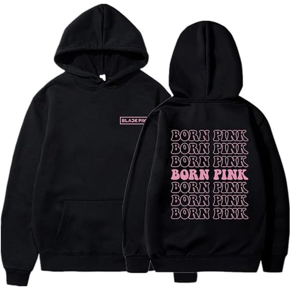 BlackPinks Hoodie Blacks Printed Merch Pinks Sweatshirt Concert Pullover Tops for Women Men