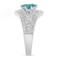 thumbnail image 5 of 14k White Gold 1ct TDW Treated Blue Marquise, Round and Princess Diamond Fashion Ring(H-I ,SI1-SI2), 5 of 6