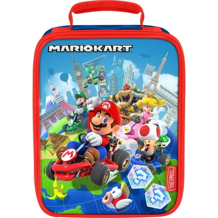 Thermos Kids Reusable Single Compartment Upright Lunch Box, Super Mario Bros