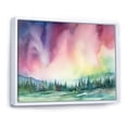 thumbnail image 2 of Designart "Pastel Scenery Of Aurora Borealis" Aurora Borealis Floater Framed Canvas Art Print, 2 of 5