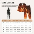 thumbnail image 4 of Yiaed Magma Fire Black Dragon Print Pajamas Women's Long Sleeve Sleepwear Soft Button Down Loungewear Pjs Lounge Set Nightwear Womens Pajama Pants-X-Large, 4 of 7