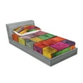 thumbnail image 2 of Ambesonne Abstract Fitted Sheet & Pillow Sham Set, Rainbow Timber Art, Twin, Multicolor, 2 of 2