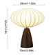 thumbnail image 3 of Lámpara de mesa pequeña de tela de madera maciza para el hogar, lámpara de noche para dormitorio, estudio, dormitorio, luz de noche LED, lámpara de ambiente, decoración, lámpara de mesa de tela, 3 of 7