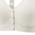 thumbnail image 5 of Smsaxvxz Plus Size Wireless Bras for Women Comfortable Adjustable Straps Push Up Support Front Closure Bra White, 5 of 5