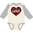 thumbnail image 3 of Inktastic Valentine Buffalo Plaid Love Boys or Girls Long Sleeve Baby Bodysuit, 3 of 5