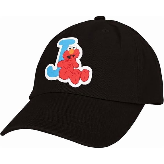 Sesame Street Elmo & Abby Kids Toddler Cap with Initial, Toddler Boys Hat, Youth Girl Baseball Cap, Cute Toddler Baseball Cap