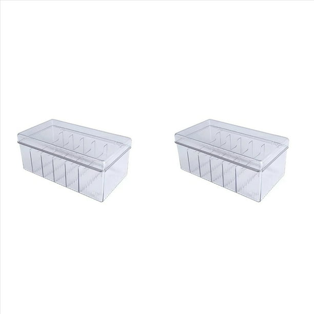 2X Caja de Almacenamiento de Cables de Plástico con Tapa, Estuche Organizador de Cables para Suministros de Oficina en el Hogar, Accesorios Electrónicos, USB (Transparente)