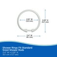thumbnail image 7 of Kenney Rust-Proof Smooth Plastic Shower Curtain Rings, Set of 12, White, 7 of 7
