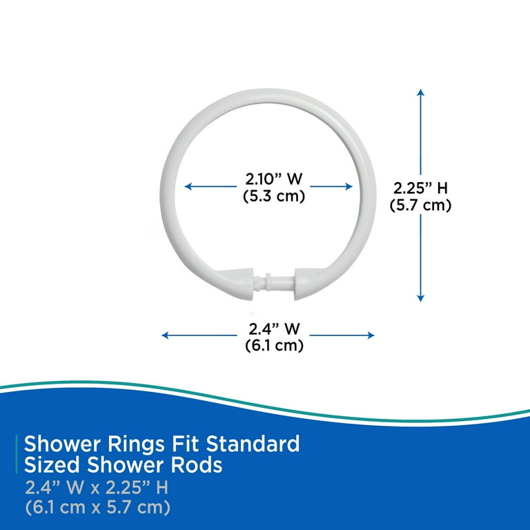 Plastic O Rings 8Pack 1-1/2 DIY Crochet Ring Circle Hook Craft Tool Accessory for Handbag Car Seat Manual Handbag Material Plastic Ring Hook Café Curtain Rings (1.5inch, White