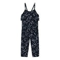 thumbnail image 2 of Odeerbi Toddler Floral Romper Kids Girls Summer Fashion 2025 Casual Printing Sleeveless Strap Jumpsuit Black, 2 of 4