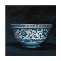 Debbi Wetzel 'Flower Blue N White' Canvas Art