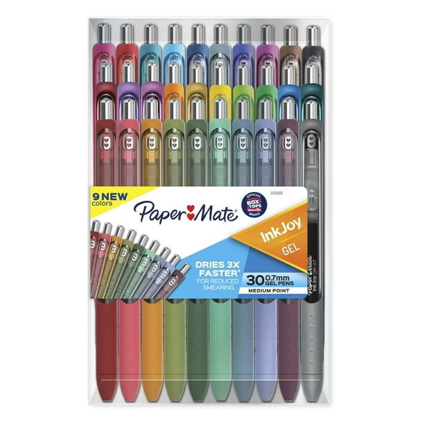 Paper Mate Inkjoy Pens Gel Pens Medium Point 0 7 Mm Assorted 30