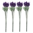 thumbnail image 1 of 4pcs Flor de flores decorativos de plástico artificial de lavanda para decoración, 1 of 6
