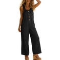 thumbnail image 5 of purcolt Summer Sleeveless Jumpsuits for Women Casual Loose Wide Leg Romper with Pockets, 5 of 9
