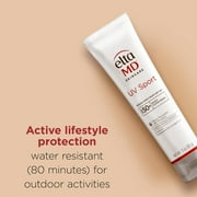 EltaMD UV Sport Sunscreen Lotion SPF 50 - Face Sunscreen SPF 50, Body, Water & Sweat Resistant, Oil-Free Zinc Oxide Formula, Size: 3 Ounce (Pack of 1)