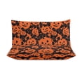 thumbnail image 3 of 3 Pcs Soft Bedding Set, Includes 1 Duvet Cover with Zipper And 2 Pillow Shams,Cartoon Pumpkin Citrus Stem Twin(86"x70"), 3 of 8