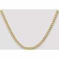 thumbnail image 2 of 10K Yellow Gold 5.25mm Semi-Solid Curb Link Chain (18 X 5.25) Made In South Africa 10bc108-18, 2 of 5