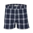 thumbnail image 3 of Boxercraft BM6701 Men's 100% Cotton Double-Brushed Flannel Boxer-Navy/Silver Pl-2XL, 3 of 4