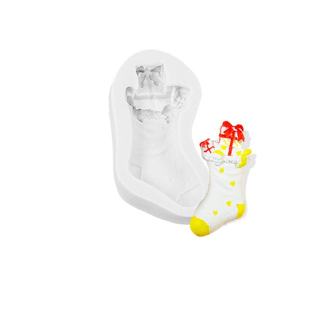 Advancent Moldes para galletas Molde en relieve Decoración Fondant Fundición Die Aniversario Herramientas y accesorios para hornear calcetines de navidad 06 Advancent HA061362-13B