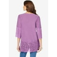 thumbnail image 2 of Roaman's Women's Plus Size Lace-Hem Pintuck Tunic, 2 of 4