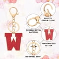 thumbnail image 3 of Uxcell Initial Letter Keychain, A-Z Alphabet Keyring Letter W Metal Key Chain for Women Girls Keys Handbags, Red, 3 of 7
