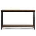thumbnail image 3 of Simpli Home Skyler 54 inch Wide Solid Mango Wood Industrial Console Sofa Table in Dark Cognac Brown, 3 of 6