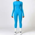 thumbnail image 5 of Women's Seamless Yoga Jumpsuit - Long Sleeve, Zipper, Tight Tracksuit, Polyester, Spring/Summer - S-L Sizes, 5 of 6