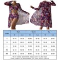 thumbnail image 2 of Conjunto de bikini para mujer Trajes de baño sexy de 3 piezas con cubierta de manga larga (Azul marino XL) FLhrweasw Para estrenar, 2 of 9