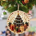 thumbnail image 6 of 6Pcs Christmas Wooden Ornaments DIY Pearl Diamond Painting Kit, Handmade Xmas Tree Decor for Holiday Craft Projects 08, 6 of 6