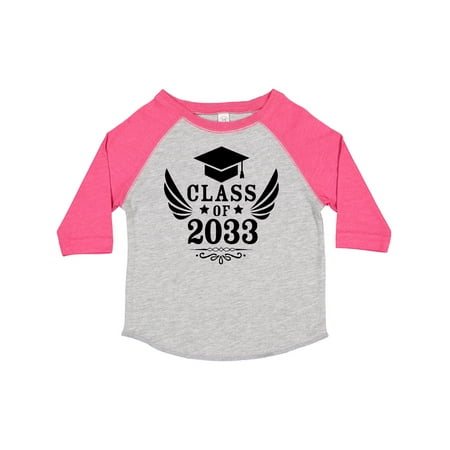 

Inktastic Class of 2033 with Graduation Cap and Wings Gift Toddler Boy or Toddler Girl T-Shirt