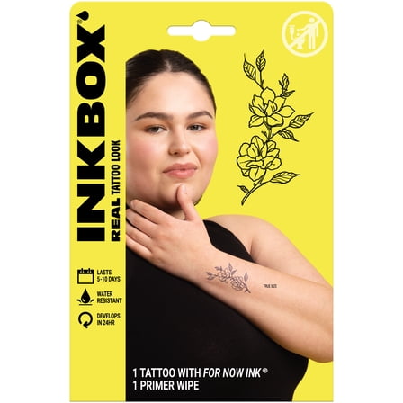 Inkbox Temporary Tattoos, Magnolia, 1 Pack