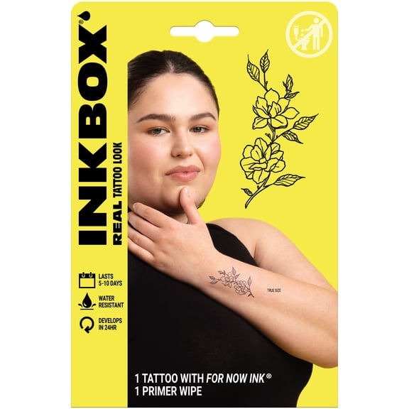 Inkbox Temporary Tattoos, Magnolia, 1 Pack