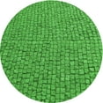 thumbnail image 1 of Ahgly Company Tapis Rond Lavable en Machine Intérieur Transitionnel Vert, 3 Pieds Rond, 1 of 7