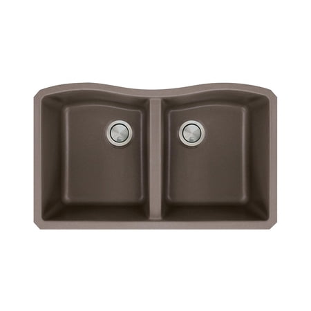 Transolid Aversa Granite 32-in Undermount Kitchen Sink Espresso