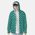 thumbnail image 4 of Easygdp Aquamarine Glitter Lightweight Long Sleeve Sun Shirt Sports long-Sleeved Sun Protective Clothing, Quick Drying Breathable - X-Large, 4 of 9