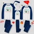 thumbnail image 2 of Nutcracker Family Christmas Pajamas, Blue Plaid Pants with Festive Blue Sleeve Tops, Full Sizes, 2 of 7