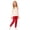 AW1-Red, variant on GBSYEWXS Leggings For Girls Toddler Solid Color Ankle Slim-Leg Fleece Lined Comfortable Purple Trousers Size 3-4 Years