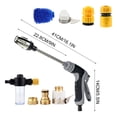 thumbnail image 3 of WWV High Pressure Hose Nozzle Sprayer Multi Function Water Jet with 3 Spray Modes Fits 1/2 and 3/4 Hoses for Car Wash Garden Patio Window Cleaning Kit, 3 of 7