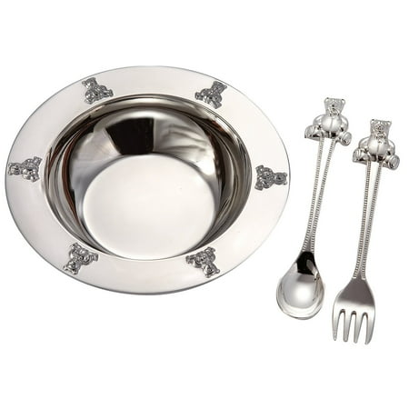 

Silverplated Baby Bear Bowl Spoon Fork Set by Elegance Silver (1 X)
